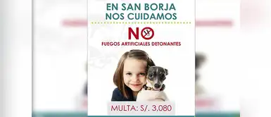 Municipalidad de San Borja prohíbe el uso de pirotécnicos en fiestas Municipalidad de San Borja prohíbe el uso de pirotécnicos en fiestas