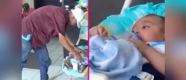 Padre soltero que lleva su bebé al trabajo conmueve las redes Padre soltero que lleva su bebé al trabajo conmueve las redes