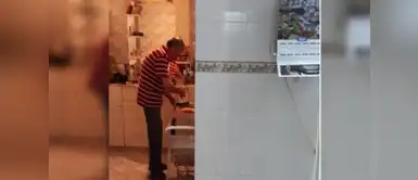 Abuelo se emocionó al máximo porque su nieta lo invitó a comer pizza Abuelo se emocionó al máximo porque su nieta lo invitó a comer pizza