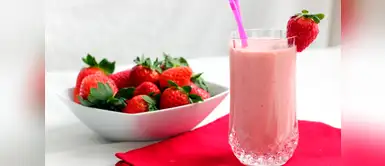 Batido de fresa y culantro para bajar la grasa abdominal Batido de fresa y culantro para bajar la grasa abdominal