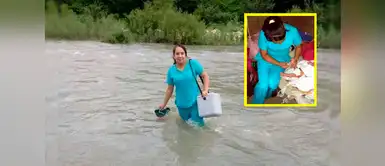 Enfermera dio ejemplo de vocación de servicio al cruzar río para atender a bebé Enfermera dio ejemplo de vocación de servicio al cruzar río para atender a bebé