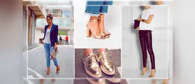 ¿Zapatos dorados? ¡Sí! Para complementar un outfit increíble ¿Zapatos dorados? ¡Sí! Para complementar un outfit increíble