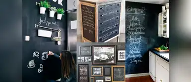 ¡Pintura de pizarra! Ideas para decorar con esta novedosa técnica ¡Pintura de pizarra! Ideas para decorar con esta novedosa técnica