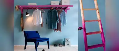¡DIY! Aprende cómo reciclar una escalera de madera y haz un perchero ¡DIY! Aprende cómo reciclar una escalera de madera y haz un perchero