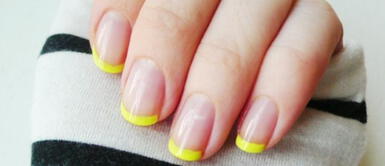 Mira estas formas de llevar una manicure francesa con tonos neón para brillar Mira estas formas de llevar una manicure francesa con tonos neón para brillar