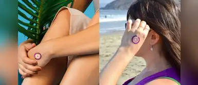 Este tatuaje temporal te indica si te expusiste demasiado tiempo al sol Este tatuaje temporal te indica si te expusiste demasiado tiempo al sol