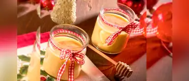 Ponche de maíz con leche condensada, ron, huevo y nuez moscada Ponche de maíz con leche condensada, ron, huevo y nuez moscada