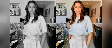 Los tips de moda de Eva Longoria para llevar sastre cuando eres bajita Los tips de moda de Eva Longoria para llevar sastre cuando eres bajita