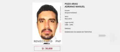 Mininter ofrece S/ 30,000 por captura de agresor Adriano Pozo Mininter ofrece S/ 30,000 por captura de agresor Adriano Pozo