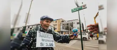 Anciano de 89 años vende tajadores en Lima para sobrevivir Anciano de 89 años vende tajadores en Lima para sobrevivir