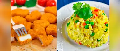 Arroz a la jardinera con nuggets para engreír a los pequeños de la casa Arroz a la jardinera con nuggets para engreír a los pequeños de la casa
