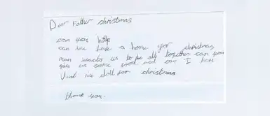 Navidad: Niña conmueve al pedir a Papa Noel comida para su familia Navidad: Niña conmueve al pedir a Papa Noel comida para su familia