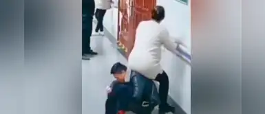 Hombre se convierte en silla porque nadie quiso cederle asiento a su esposa embarazada Hombre se convierte en silla porque nadie quiso cederle asiento a su esposa embarazada