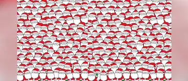 Reto visual: Encuentra la oveja entre los Papá Noel Reto visual: Encuentra la oveja entre los Papá Noel