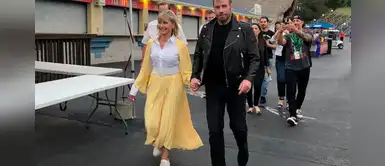 Olivia Newton John y John Travolta lucieron otra vez como Sandy y Danny, de Grease Olivia Newton John y John Travolta lucieron otra vez como Sandy y Danny, de Grease