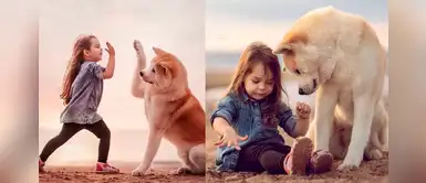 La tierna sesión de fotos entre una niña y su mejor amigo de cuatro patas La tierna sesión de fotos entre una niña y su mejor amigo de cuatro patas