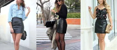 Así es cómo puedes combinar una falda de cuero para diversos looks Así es cómo puedes combinar una falda de cuero para diversos looks
