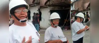 Villa El Salvador: Entusiasta anciana presta ayuda a los damnificados de incendio Villa El Salvador: Entusiasta anciana presta ayuda a los damnificados de incendio