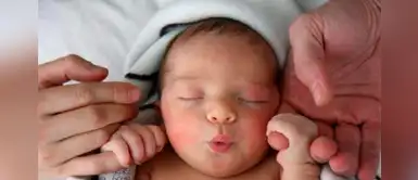 Recién nacido busca el pecho de su madre para tomar leche y reacción cautiva en redes Recién nacido busca el pecho de su madre para tomar leche y reacción cautiva en redes