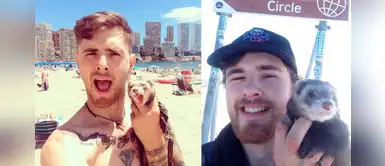 Hombre renunció a su trabajo para viajar por el mundo en compañía de su hurón Hombre renunció a su trabajo para viajar por el mundo en compañía de su hurón