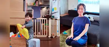 Madre imprime fotografía de ella en tamaño real para que su bebé deje de llorar Madre imprime fotografía de ella en tamaño real para que su bebé deje de llorar