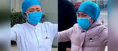 Coronavirus: Enfermera intenta consolar a su hija con un 'abrazo en el aire' Coronavirus: Enfermera intenta consolar a su hija con un 'abrazo en el aire'