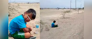 Hallan a niño con síndrome Down abandonado en la panamericana sur Hallan a niño con síndrome Down abandonado en la panamericana sur