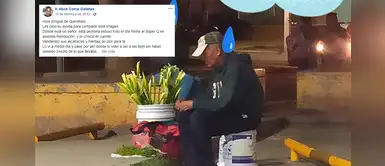 Convocan en Facebook comprar flores a un abuelito Convocan en Facebook comprar flores a un abuelito