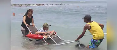 Ancón: inauguran primera playa que facilita el ingreso al mar a personas en sillas de ruedas Ancón: inauguran primera playa que facilita el ingreso al mar a personas en sillas de ruedas