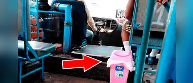 ¡Admirable! Colocan tacho de basura en bus para que peruanos no tiren desperdicios por la ventana ¡Admirable! Colocan tacho de basura en bus para que peruanos no tiren desperdicios por la ventana