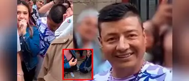 Captan a sujeto grabando debajo de la falda de una mujer Captan a sujeto grabando debajo de la falda de una mujer