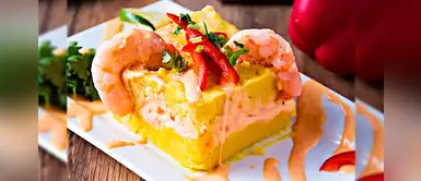 Causa Limeña de Camarones: ¡Chau grasa, hola proteínas! Causa Limeña de Camarones: ¡Chau grasa, hola proteínas!