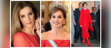 Reina Letizia escoge imponente look naranja Reina Letizia escoge imponente look naranja