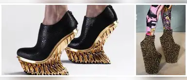 ¡Lo más extraño! Zapatos altos pero sin tacones ¡Lo más extraño! Zapatos altos pero sin tacones