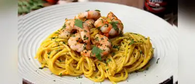 ¡Picante como te gusta! Espaguetis con crema de ají y langostinos ¡Picante como te gusta! Espaguetis con crema de ají y langostinos