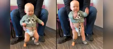 Bebé que nació sin una pierna no deja de bailar gracias a su prótesis (por primera vez) Bebé que nació sin una pierna no deja de bailar gracias a su prótesis (por primera vez)