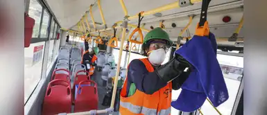 Coronavirus: Refuerzan limpieza y desinfección en buses del Metropolitano Coronavirus: Refuerzan limpieza y desinfección en buses del Metropolitano