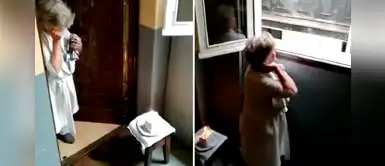 ¡Conmovedor! Vecinos en cuarentena le cantan feliz cumpleaños a abuelita ¡Conmovedor! Vecinos en cuarentena le cantan feliz cumpleaños a abuelita