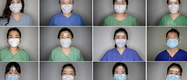 Enfermeras que luchan contra el coronavirus usan curitas como ‘medallas de honor’ Enfermeras que luchan contra el coronavirus usan curitas como ‘medallas de honor’