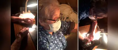 Mujer de 88 años con Párkinson cose mascarillas para donar a hospitales Mujer de 88 años con Párkinson cose mascarillas para donar a hospitales