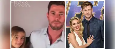 Hijo de Chris Hemsworth y Elsa Pataky interrumpe entrevista de su papá Hijo de Chris Hemsworth y Elsa Pataky interrumpe entrevista de su papá