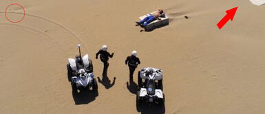 Dos policías, un dron y un hombre solo en la playa: la foto viral que desató polémica sobre los excesos en cuarentena Dos policías, un dron y un hombre solo en la playa: la foto viral que desató polémica sobre los excesos en cuarentena