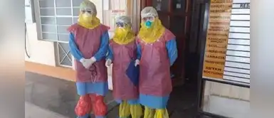 Enfermeras recurren a bolsas de plástico para protegerse del COVID-19 Enfermeras recurren a bolsas de plástico para protegerse del COVID-19