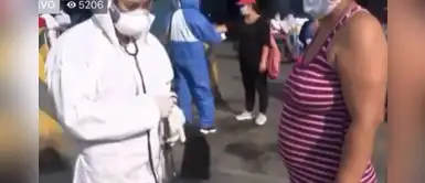 Reportera confunde en vivo a mujer con embarazada en mercado de Puente Piedra | VIDEO Reportera confunde en vivo a mujer con embarazada en mercado de Puente Piedra | VIDEO