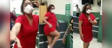 Directora de colegio muestra extraño comportamiento en comisaría tras ser detenida libando licor | VÍDEO Directora de colegio muestra extraño comportamiento en comisaría tras ser detenida libando licor | VÍDEO