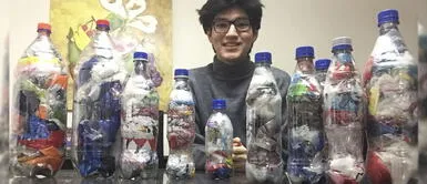 Escolares peruanos fabrican ecoladrillos para escalera en cerro de Pamplona Escolares peruanos fabrican ecoladrillos para escalera en cerro de Pamplona