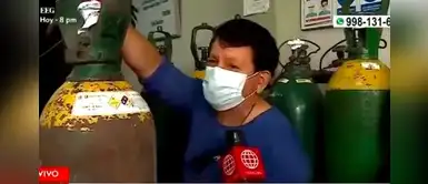 Vendedor de oxígeno chalaco no sube precios pese a la gran demanda | VÍDEO Vendedor de oxígeno chalaco no sube precios pese a la gran demanda | VÍDEO