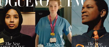 Vogue transforma su portada y homenajea a mujeres luchadoras durante pandemia Vogue transforma su portada y homenajea a mujeres luchadoras durante pandemia