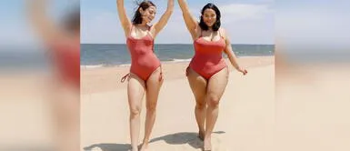 Amigas reivindican el 'body positive' al desfilar un mismo bikini, pero en distinta talla Amigas reivindican el 'body positive' al desfilar un mismo bikini, pero en distinta talla