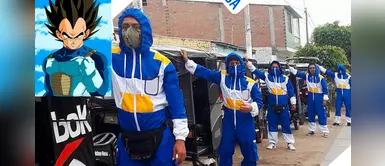 Mototaxistas se transforman en sayayines para protegerse de la COVID-19 en Chiclayo Mototaxistas se transforman en sayayines para protegerse de la COVID-19 en Chiclayo